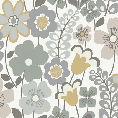 Brewster Wallcovering Piper Lavender Floral Wallpaper Lavender