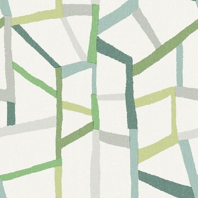 Brewster Wallcovering Tate Green Geometric Linen Wallpaper Green