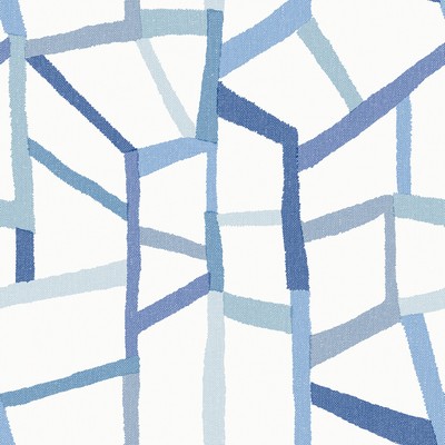 Brewster Wallcovering Tate Blue Geometric Linen Wallpaper Blue