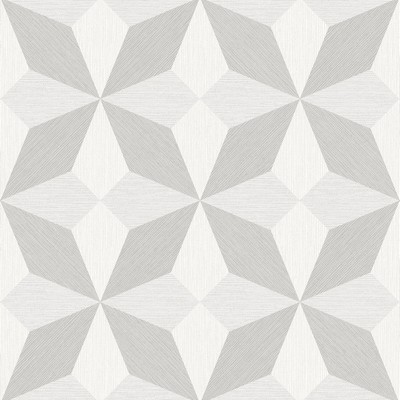 Brewster Wallcovering Valiant Off-White Faux Grasscloth Geometric Wallpaper Off-White