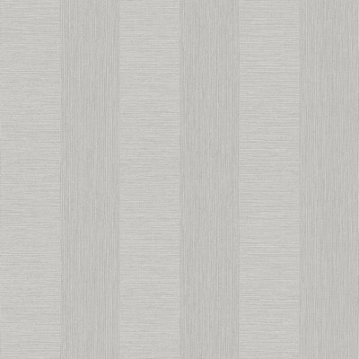 Brewster Wallcovering Intrepid Light Grey Faux Grasscloth Stripe Wallpaper Light Grey