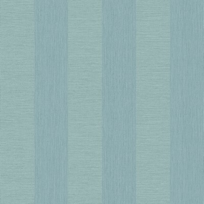 Brewster Wallcovering Intrepid Aqua Faux Grasscloth Stripe Wallpaper Aqua