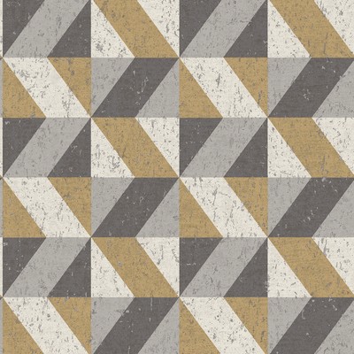 Brewster Wallcovering Cerium Metallic Concrete Geometric Wallpaper Metallic
