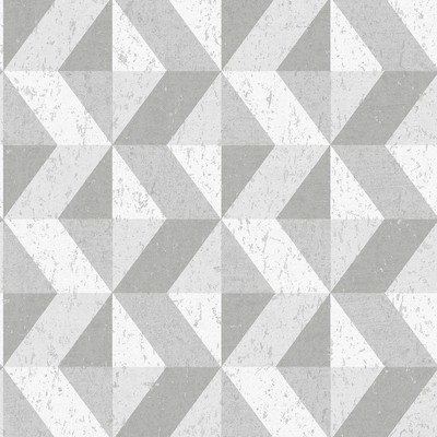 Brewster Wallcovering Cerium Grey Concrete Geometric Wallpaper Grey