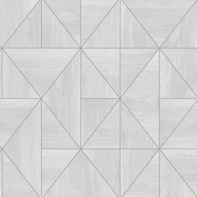 Brewster Wallcovering Cheverny Light Grey Geometric Wood Wallpaper Light Grey