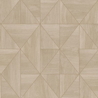 Brewster Wallcovering Cheverny Beige Geometric Wood Wallpaper Beige
