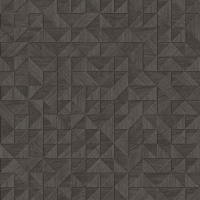 Brewster Wallcovering Gallerie Dark Brown Geometric Wood Wallpaper Dark Brown
