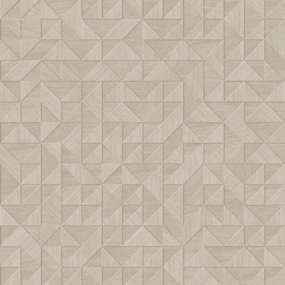 Brewster Wallcovering Gallerie Cream Geometric Wood Wallpaper Cream