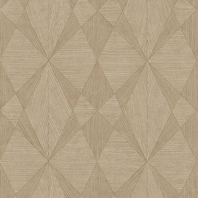 Brewster Wallcovering Intrinsic Light Brown Geometric Wood Wallpaper Light Brown