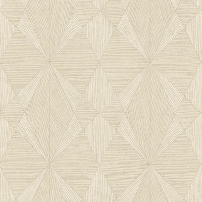 Brewster Wallcovering Intrinsic Cream Geometric Wood Wallpaper Cream