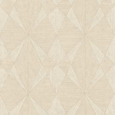 Brewster Wallcovering Intrinsic Cream Geometric Wood Wallpaper Cream