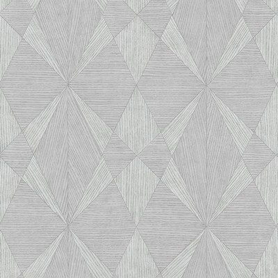 Brewster Wallcovering Intrinsic Silver Geometric Wood Wallpaper Silver