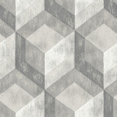 Brewster Wallcovering Clarabelle Grey Rustic Wood Tile Wallpaper Grey