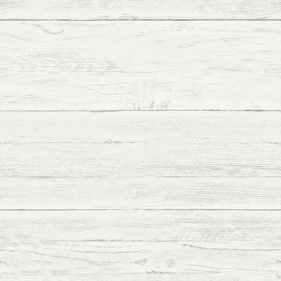 Brewster Wallcovering Colleen White Washed Boards Wallpaper White