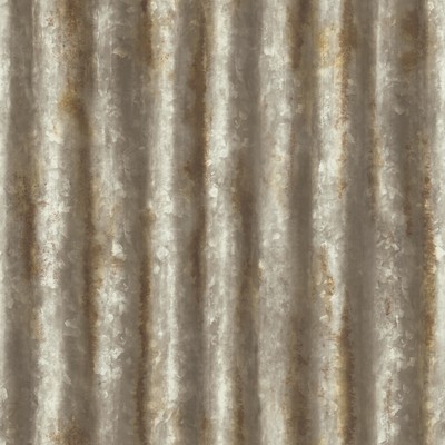 Brewster Wallcovering Kirkland Rust Corrugated Metal Wallpaper Rust
