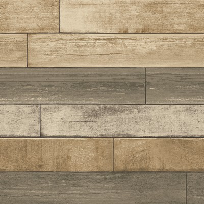 Brewster Wallcovering Porter Wheat Weathered Plank Wallpaper Wheat