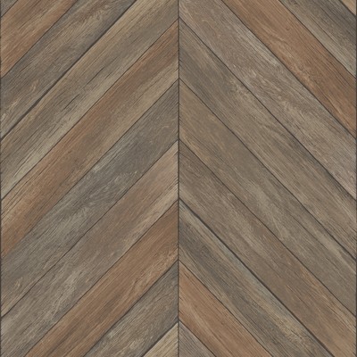 Brewster Wallcovering Parisian Chocolate Parquet Wallpaper Chocolate