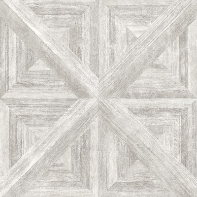 Brewster Wallcovering Carriage House White Geometric Wood Wallpaper White