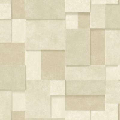 Brewster Wallcovering Duchamp Wheat Metallic Squares Wallpaper Wheat