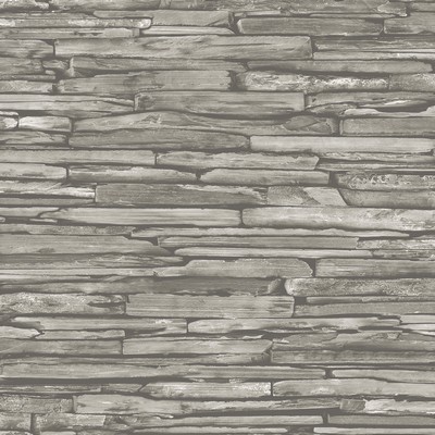 Brewster Wallcovering McGuire Taupe Stacked Slate Wallpaper Taupe