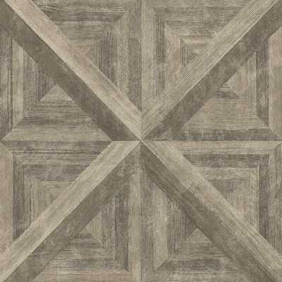 Brewster Wallcovering Carriage House Brown Geometric Wood Wallpaper Brown