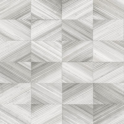 Brewster Wallcovering Stratum Grey Geometric Wood Wallpaper Grey