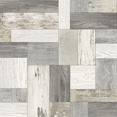 Brewster Wallcovering Knock on Wood Neutral Distressed Wallpaper Neutral