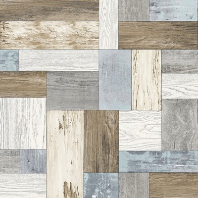 Brewster Wallcovering Knock on Wood Multicolor Distressed Wallpaper Multicolor