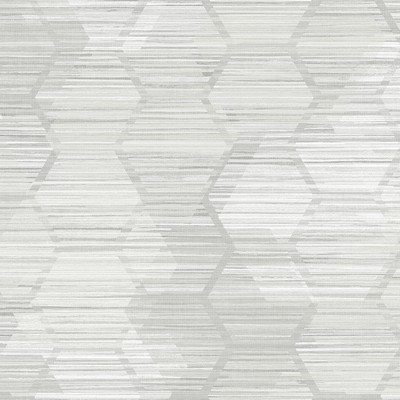 Brewster Wallcovering Jabari Light Grey Geometric Faux Grasscloth Wallpaper Light Grey