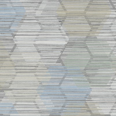 Brewster Wallcovering Jabari Light Blue Geometric Faux Grasscloth Wallpaper Light Blue