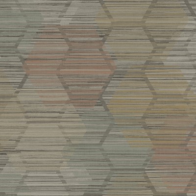 Brewster Wallcovering Jabari Brown Geometric Faux Grasscloth Wallpaper Brown