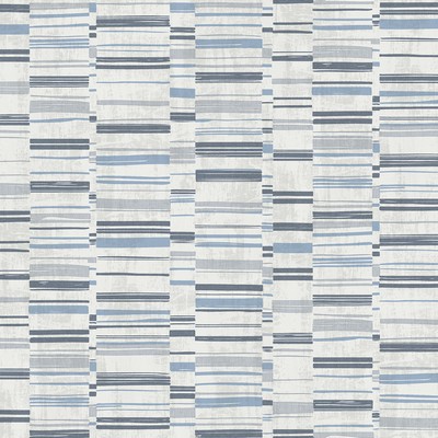 Brewster Wallcovering Fresnaye Blue Linen Stripe Wallpaper Blue