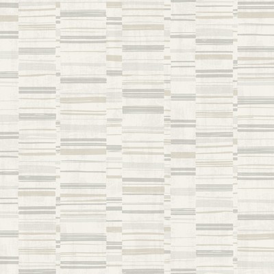 Brewster Wallcovering Fresnaye Neutral Linen Stripe Wallpaper Neutral