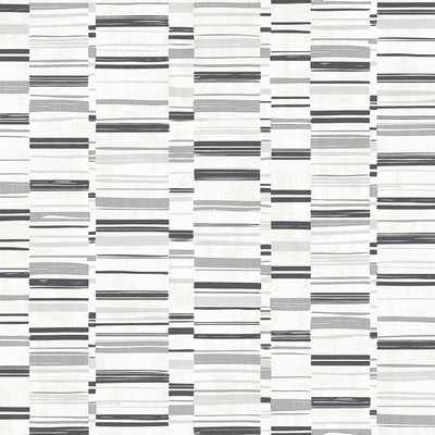 Brewster Wallcovering Fresnaye Black Linen Stripe Wallpaper Black