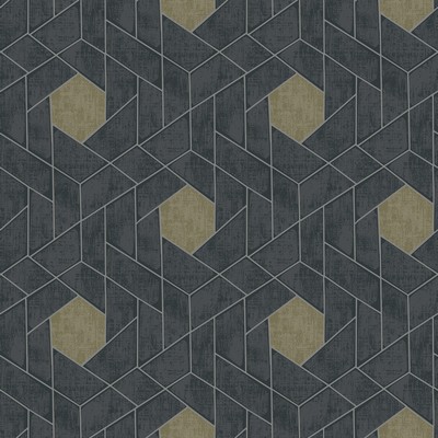 Brewster Wallcovering Granada Charcoal Geometric Wallpaper Charcoal