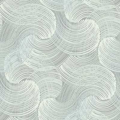 Brewster Wallcovering Karson Teal Swirling Geometric Wallpaper Teal