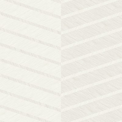 Brewster Wallcovering Aspen White Chevron Wallpaper White