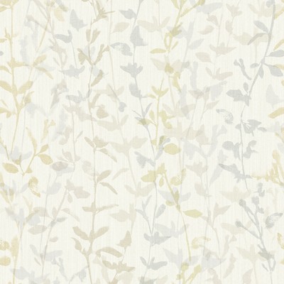 Brewster Wallcovering Thea Light Grey Floral Trail Wallpaper Light Grey