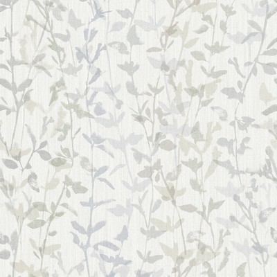 Brewster Wallcovering Thea Grey Floral Trail Wallpaper Grey