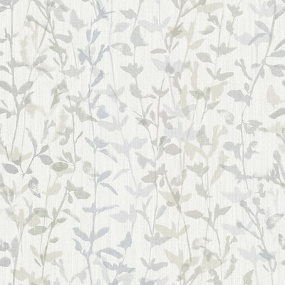 Brewster Wallcovering Thea Grey Floral Trail Wallpaper Grey