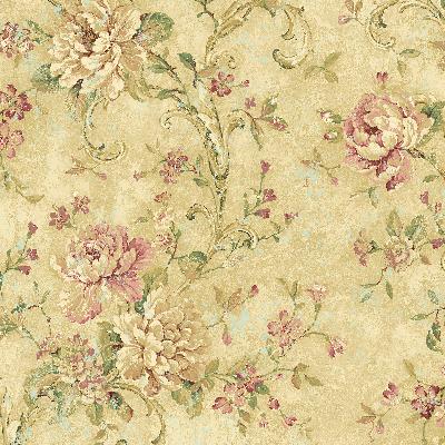 Fairwinds Studio Pink Rose Acanthus Swag Pink
