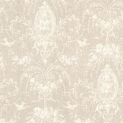 Brewster Wallcovering Flourish Taupe Cameo Fleur Taupe