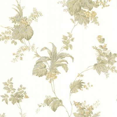 Brewster Wallcovering Frond Green Leaf Trail Green