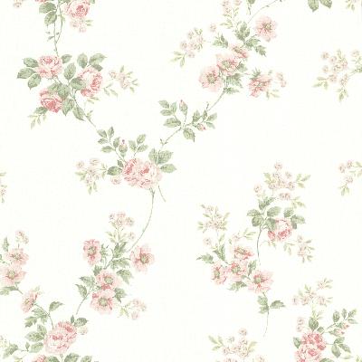 Brewster Wallcovering Blossom Pink Rose Trail Pink