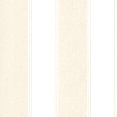 Brewster Wallcovering White Wide Bar Stripe White