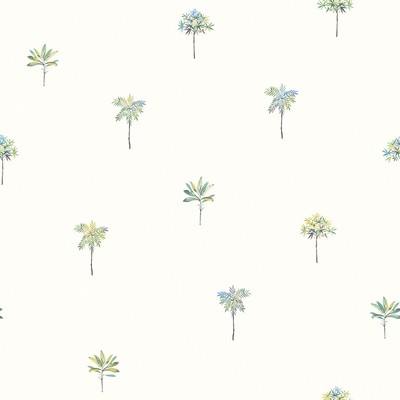 Brewster Wallcovering Palmetto Teal Leaves Wallpaper Teal