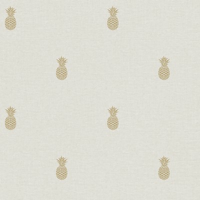 Brewster Wallcovering Southern Charm Beige Pineapple Wallpaper Beige