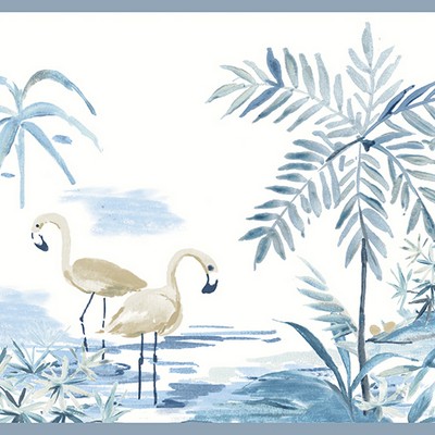 Brewster Wallcovering Lagoon Blue Watercolor Spool Blue