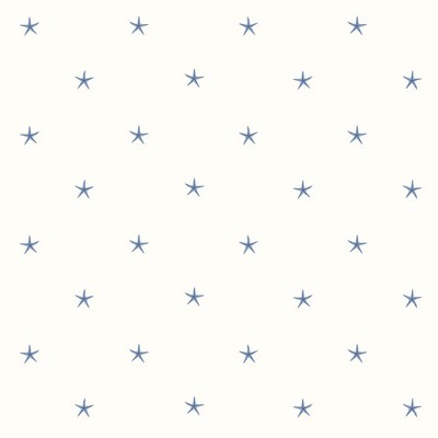 Brewster Wallcovering White Sands Blue Starfish Wallpaper Blue
