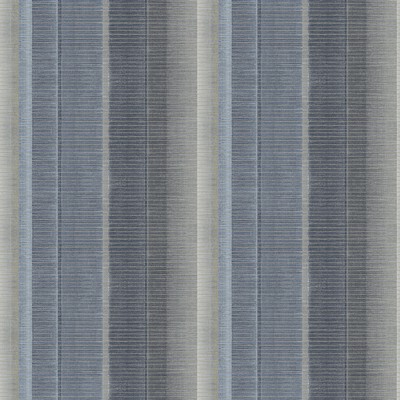 Brewster Wallcovering Flat Iron Blue Stripe Wallpaper Blue